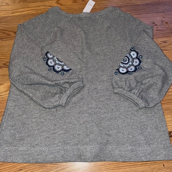 Loft sweatshirt with floral embellishments NWT - Picture 6 of 6